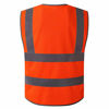 Picture of LOHASWORK Reflective Mesh Safety Vest - High Visibility Multi Pockets Breathable Workwear, ANSI/ISEA Standard (Large, Orange)