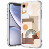 Picture of MOSNOVO Case for iPhone XR, Minimalist Abstract Art Pattern Clear Design Transparent Plastic Hard Back Case with TPU Bumper Protective Case Cover for iPhone XR