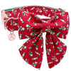 Picture of DOGWONG Cotton Dog Collar with Bowtie Christmas Candy Red Pet Collar for Large Small Medium Dog