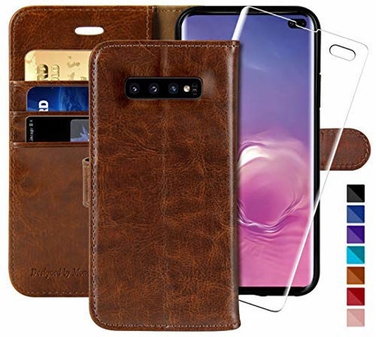 Picture of Galaxy S10 Plus Wallet Case, 6.4 inch,MONASAY [Included Screen Protector] Flip Folio Leather Cell Phone Cover with Credit Card Holder for Samsung Galaxy S10 Plus