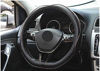 Picture of Mayco Bell Microfiber Leather Car Steering Wheel Cover (D Shape, Black Gray)
