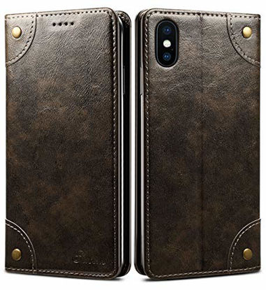 Picture of SINIANL iPhone Xs Max Case, Leather Wallet Folio Case Book Design Flip Cover with Stand and ID Credit Card Slot Magnetic Closure for iPhone Xs Max 6.5 inch 2018