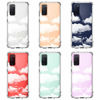 Picture of MOSNOVO Galaxy S20 FE Case, Cute White Cloud Pattern Clear Design Transparent Plastic Hard Back Case with TPU Bumper Protective Case Cover for Samsung Galaxy S20 FE 5G