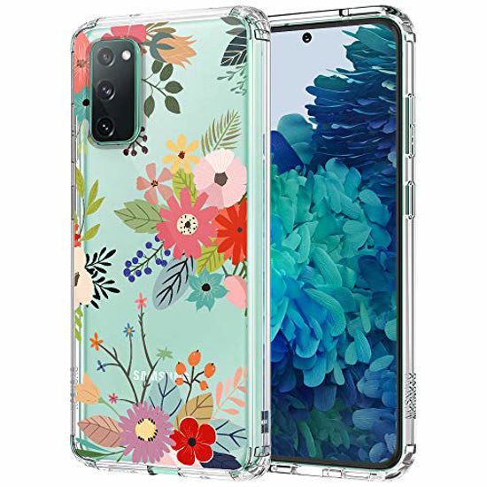 Picture of MOSNOVO Galaxy S20 FE Case, Samsung S20 FE Case, Flower Floral Slim Clear Case with Women Girl Design Shockproof TPU Bumper Protective Cover Case for Samsung Galaxy S20 FE 5G