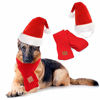 Picture of Rypet Dog Santa Hat and Scarf - Christmas Dog Costumes Pet Santa hat Christmas Dog Scarf for Large Dogs