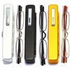 Picture of Small Reading Glasses Men Women 3 Pairs Slim Pocket Readers with Pen Clip Metal Case Spring Hinge 1.75