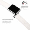 Picture of POWER PRIMACY Bands Compatible with Apple Watch Band 38mm 40mm 42mm 44mm, Top Grain Leather Smart Watch Strap Compatible for Men Women iWatch Series 6 5 4 3 2 1,SE(White/Silver, 42mm/44mm)