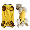 Picture of Kukaster Pet Dogs Recovery Suit Post Surgery Shirt for Puppy, Wound Protective Clothes for Little Animals(Yellow-m)