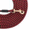 Picture of Shorven Nylon Strong Dog Rope Lead Leash Training Dog Lead with Soft Handle 6-20 FT Long Red/Black (Dia:0.3" 15FT)