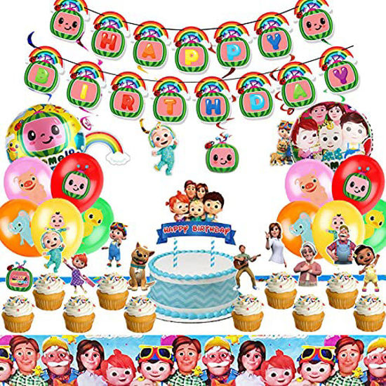 GetUSCart- TOYOYO Cocomelon Birthday Party Supplies Include Banner ...