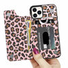 Picture of LETO iPhone 12 Pro Max Case,Flip Folio Leather Wallet Case Cover with Fashion Flower Designs for Girls Women,with Card Slots Kickstand Protective Phone Case for iPhone 12 Pro Max 6.7" Pink Leopard