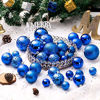 Picture of Christmas Ornaments for Xmas Trees,Blue Shatterproof Christmas Ball Ornaments of 32 pcs