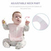 Picture of SUNVENO Disposable Bibs, Baby Disposable Bib Leak-proof Liner & Reusable Fastener with Pocket for Toddlers Babies, Feeding, Traveling, 20 PCS (Unicorn)