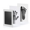 Picture of Large Size Baby Inkless Handprint and Footprint Kit with 4 Ink Pads and 8 Imprint Cards by PChero, Ideal for Family Keepsake Newborn Registry Baby Shower Present