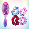 Picture of Nickelodeon Jojo Siwa Hair Brush Set - Jojo Siwa Hair Accessory 5 Pcs Gift Set -- 1 Large Brush For Girls - 4 Scrunchies For Kids - Hair Accessories For Girls - Detangling Brush for Thick Curly Thin Long Short Wet or Dry Hair - Elastic Hair Ties Ropes Scrunchie for Girls Hair - Birthdays Gift