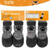 Picture of KOOLTAIL Anti Slip Dog Socks - Outdoor Dog Boots Waterproof Dog Shoes Paw Protector with Strap Traction Control for Hardwood Floors