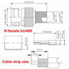 Picture of Pack of 5 N Female Jack Crimp Connector for LMR400 Belden 9913 RG8 Cable 50 Ohm Low Loss RF Coaxial Cable (N Female Crimp lmr400)