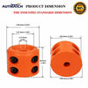 Picture of AUTMATCH Winch Cable Hook Stopper (2 Pack) Silicone Rubber Shock Absorbent Winch Stopper Best Winch Accessories for Wire & Synthetic Cables ATV UTV Prevent Pulling Eliminate Abrasion Bouncing Orange