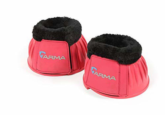 Picture of Shires Arma Fleece-Topped Over Reach Boots Pink Full