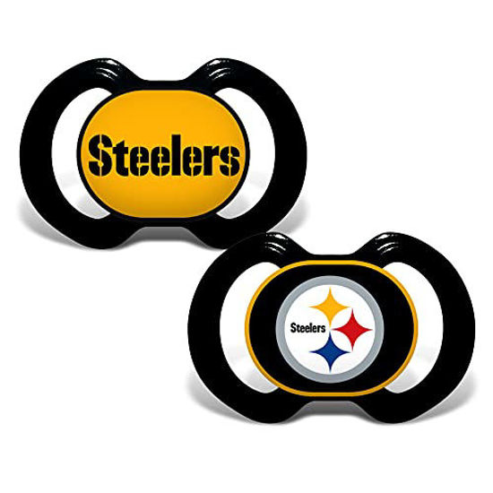 Picture of Baby Fanatic 2 Piece Pacifier Set, Pittsburgh Steelers, One Size