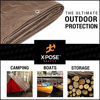 Picture of Multipurpose Protective Cover Brown Poly Tarp 9' x 12' - Durable, Water Resistant, Weather Resistant - 5 Mil Thick Polyethylene - by Xpose Safety