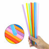 Picture of Tomnk 120pcs 10.3in Jumbo Straws Smoothie Straws Milkshake Straws Extra Wide Extra Long Assorted Bright Colors