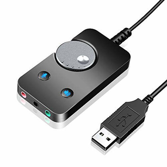 GetUSCart BENGOO USB Sound Card 7.1 Channel USB Audio Headset