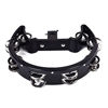 Picture of Drum Set Tambourine with Mounting Eye Bolt,Hi Hat tambourine(Black,Red) (8 double rows of jingles, Black)