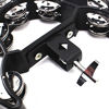 Picture of Drum Set Tambourine with Mounting Eye Bolt,Hi Hat tambourine(Black,Red) (8 double rows of jingles, Black)