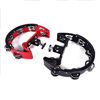 Picture of Drum Set Tambourine with Mounting Eye Bolt,Hi Hat tambourine(Black,Red) (8 double rows of jingles, Black)