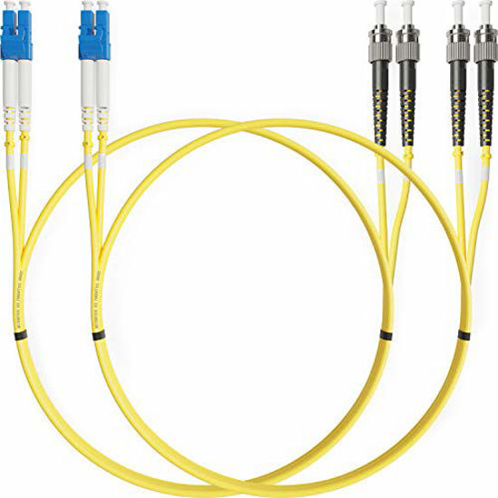 Picture of LC to LC Fiber Patch Cable Single Mode Duplex - 3m (9.84ft) - 9/125um OS1 LSZH (2 Pack) - Beyondtech PureOptics Cable Series