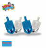 Picture of Izzy 'n' Dizzy Hanukkah Dreidels - Metallic Blue and Silver Dreidel - 30 Pack Medium - Dreidels in Bulk