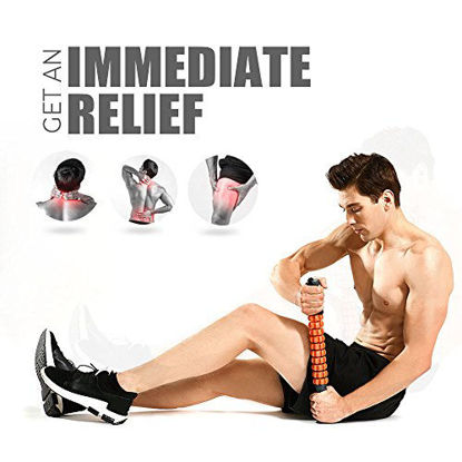 Picture of Kamileo Muscle Roller, Massage Roller for Relieving Muscle Soreness Cramping Tightness, Help Legs Back Joints Recovery (Workout Poster Included).