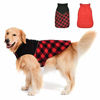 Picture of Fragralley Dog Winter Coat, Reversible Waterproof Winter Pet Snow Jacket, Dog Cold Clothes Warm Cotton Vest Windproof Sweaters, Plaid with Reflective, for Small Medium and Large Dogs,Dog Coat