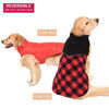 Picture of Fragralley Dog Winter Coat, Reversible Waterproof Winter Pet Snow Jacket, Dog Cold Clothes Warm Cotton Vest Windproof Sweaters, Plaid with Reflective, for Small Medium and Large Dogs,Dog Coat