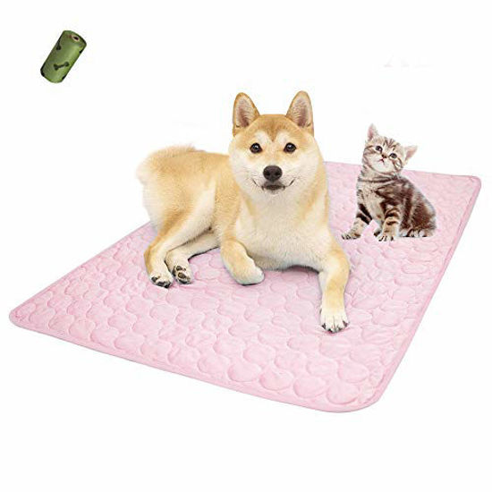 Picture of Summer Cooling Mat & Sleeping Pad- Water Absorption Top, Waterproof Bottom, Materials Safe, Easy Carry, EZ Clean. Keep Cooling for Pets, Kids and Adults.28"x 22" L