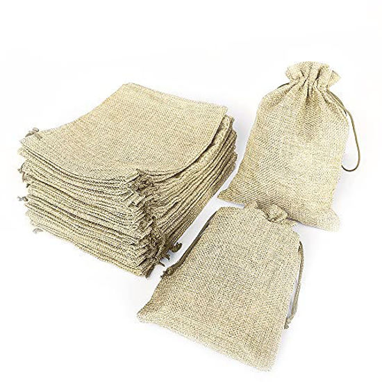 Burlap discount jewelry bags