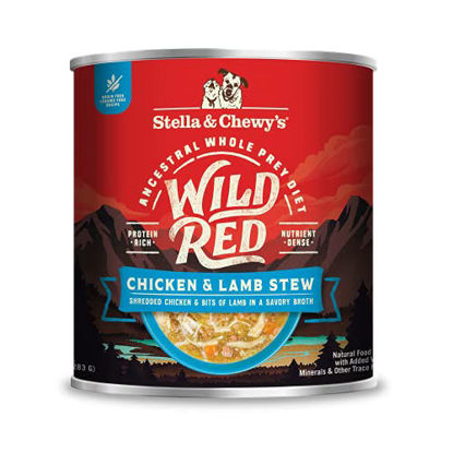 Picture of Stella & Chewy's Wild Red Wet Dog Food Chicken & Lamb Stew High Protein Recipe, Six 10 oz cans