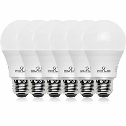 Picture of GREAT EAGLE LIGHTING CORPORATION 100W Equivalent LED A19 Light Bulb 1500 Lumens Cool White 4000K Dimmable 14-Watt UL Listed (6-Pack)