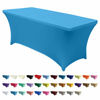 Picture of ABCCANOPY Spandex Tablecloths for 6 ft Home Rectangular Table Fitted Stretch Table Cover Polyester Tablecover Table Toppers