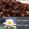 Picture of Soy Candle , Highly Scented, Hand Poured, 8.1 oz (Dark Amber & Water Lily)