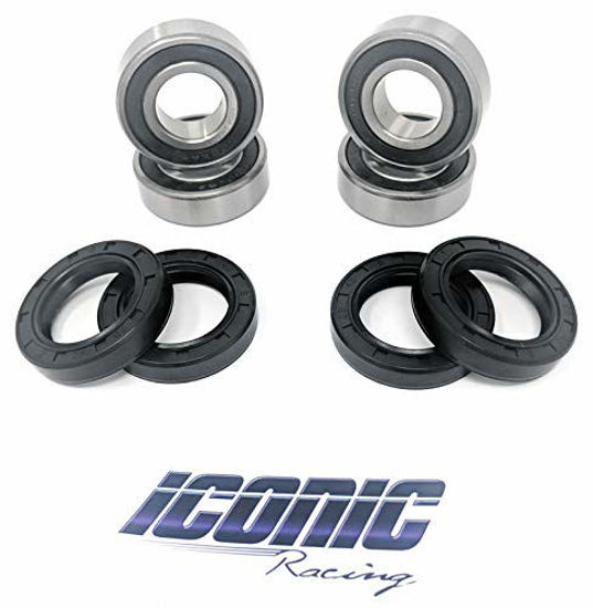 Picture of Iconic Racing Both Front Wheel Bearing and Seal Kits Compatible with 00-06 Honda TRX350TE TRX350TM Fourtrax Rancher 350 2x4 Only