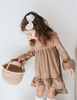 Picture of bilison Toddler Baby Girl Dress Flare Long Sleeve Solid Color Irregular Sundress Party Princess Dress