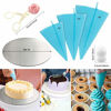 Picture of Cake Decorating kit - Cake Turntable and 10 inch Cake Board,2 Icing Spatula 3 Cake Scrapers,Cake Brush,Cake Flower Lifter,Cake Pen,3 Pastry Bags 24 Stainless Icing Tip 6 Piping Tip Couplers