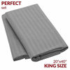 Picture of Mellanni King Size Pillow Cases 2 Pack - Pillow Covers - Pillow Protector - Hotel Luxury 1800 Bedding Sheets & Pillowcases - Envelope Closure (Set of 2 King Size 20" x 40", Striped Gray/Silver)