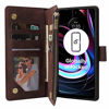 Picture of LBYZCASE Phone Case for Motorola Edge|2021|,Motorola Edge(2021) Wallet Case,Luxury Folio Flip Leather Cover[Zipper Pocket][Wrist Strap][Kickstand] for Motorola Edge 2021 (Coffee)