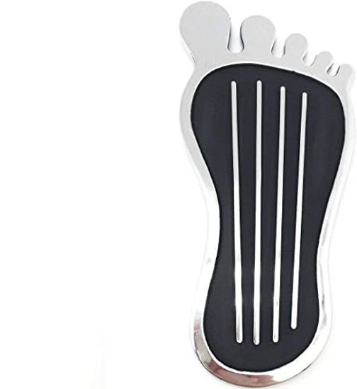 Picture of Gazoz Performance Accelerator"FOOT" Barefoot Style Gas Pedal Pad Cover Hot Rod Rat Chrome Custom