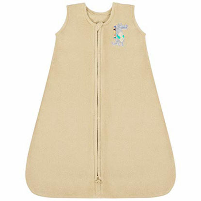 Picture of TILLYOU All Season Micro-Fleece Baby Sleep Bag and Sack with Inverted Zipper, Unisex Clothes for Toddlers Age 18-24 Months, Sleeveless Warm Soft Wearable Blanket TOG 1, X-Large XL, Khaki Crocodile