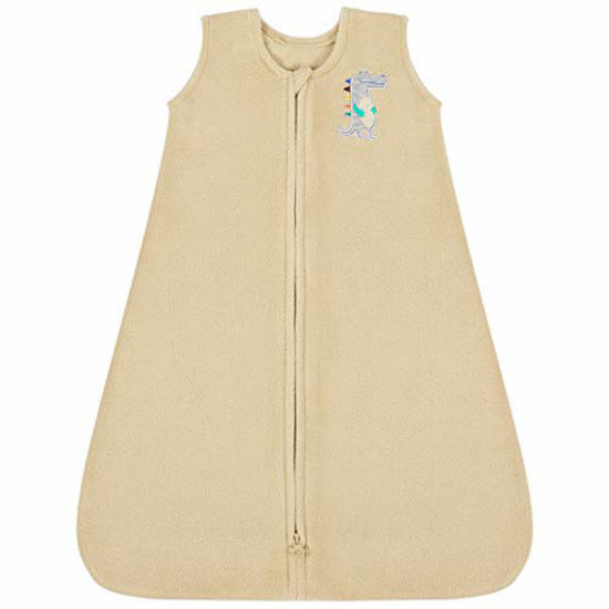 Picture of TILLYOU All Season Micro-Fleece Baby Sleep Bag and Sack with Inverted Zipper, Unisex Clothes for Toddlers Age 18-24 Months, Sleeveless Warm Soft Wearable Blanket TOG 1, X-Large XL, Khaki Crocodile