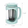 Picture of Primula Burke Deluxe Cold Brew Iced Coffee Maker, Comfort Grip Handle, Durable Glass Carafe, Removable Mesh Filter, Perfect 6 Cup Size, Dishwasher Safe, 1.6 Qt, Aqua